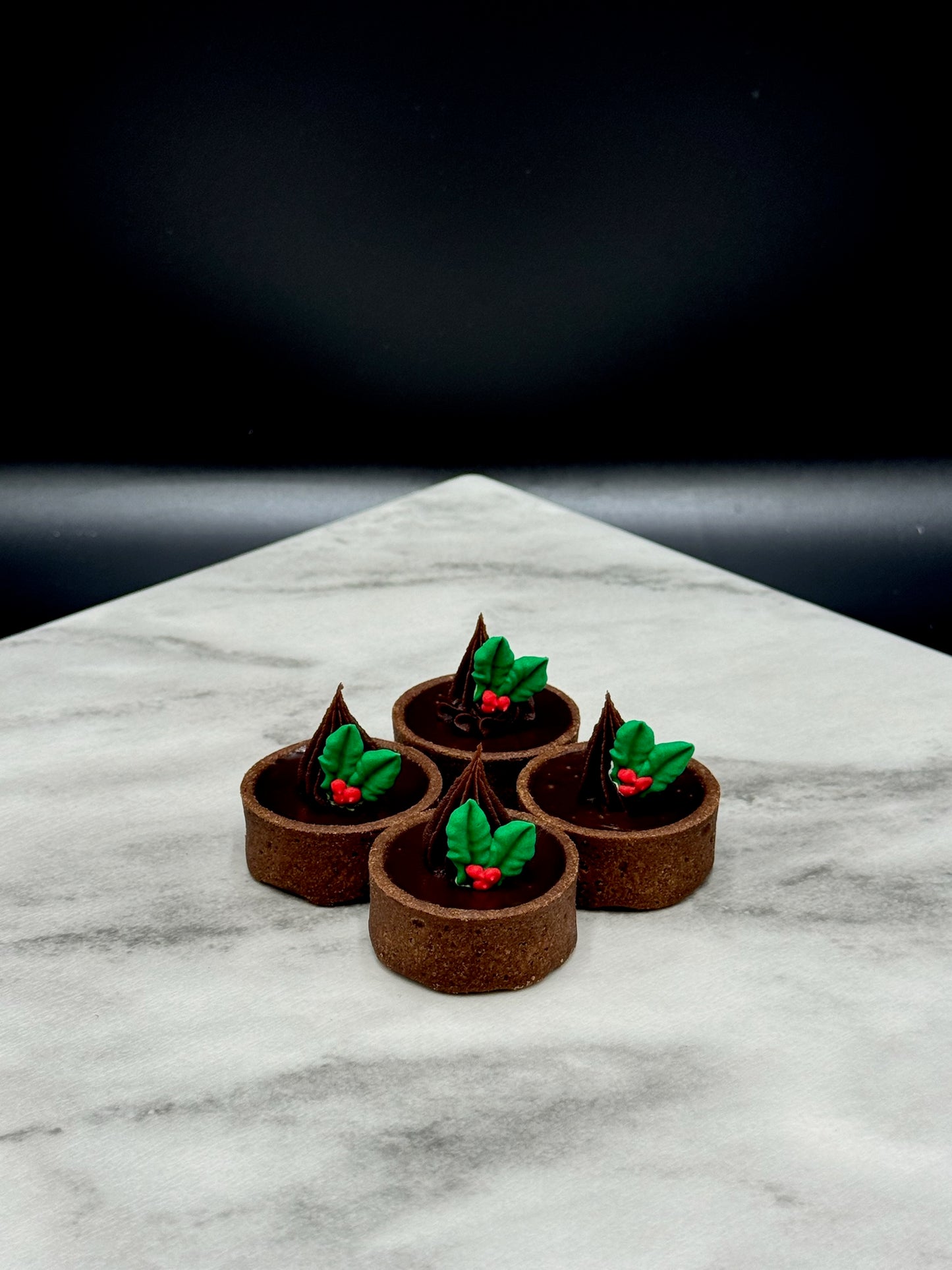 Christmas Chocolate Silk Tarts