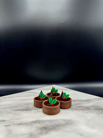 Christmas Chocolate Silk Tarts